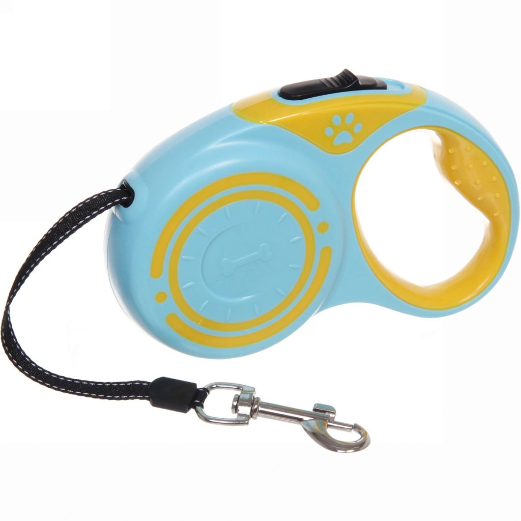 Поводок - рулетка для малых и средних пород собак "ЛАППИ", цвет голубой, 3 метра, нагрузка до 10кг