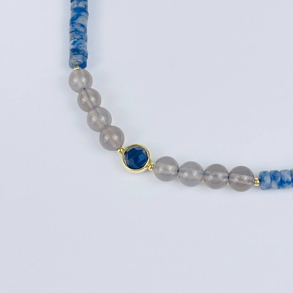 Держатель для телефона из Содалита и Агата - Радуга самоцветов фото 2