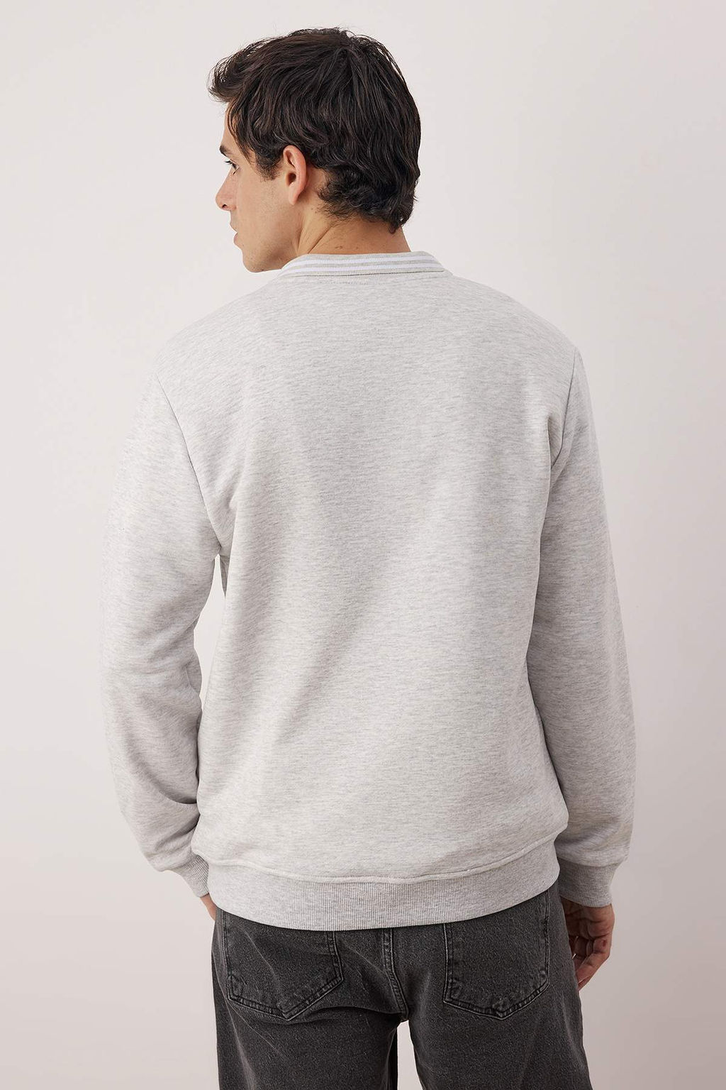 Lacivert Regular/Normal Polo Yaka Orme Sweatshirt TMNAW26SW00055 - Trendyolmilla фото 11