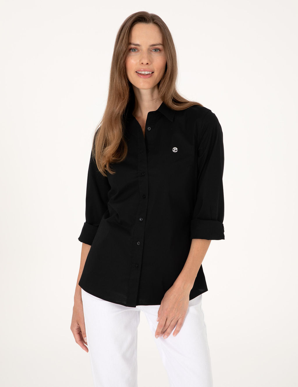 Siyah Slim Fit Uzun Kollu G_mlek