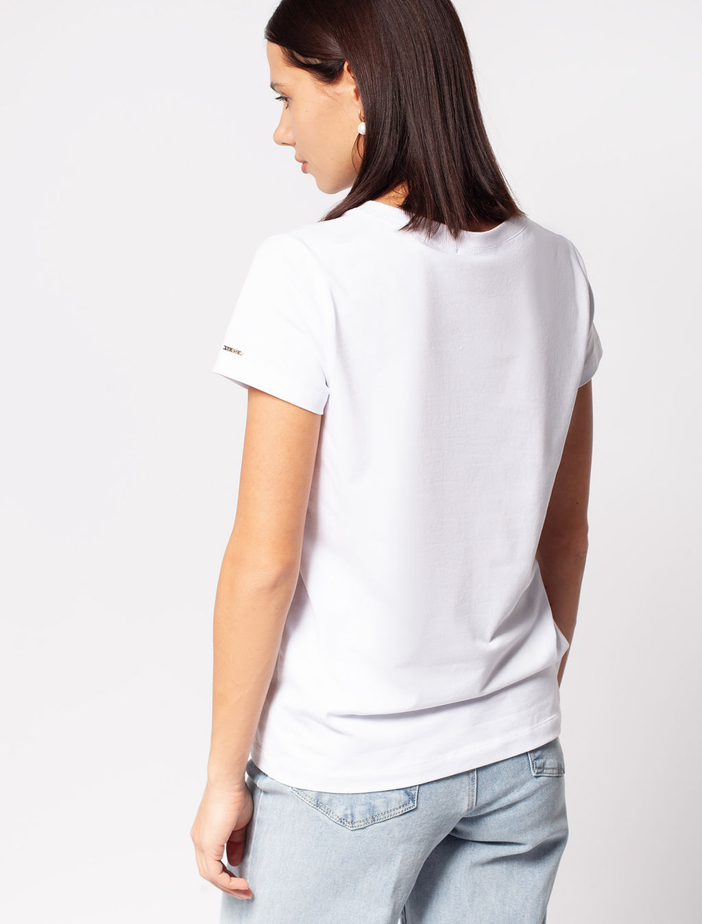 VILATTE / Футболка из премиального хлопка с фактурным принтом  фото 5