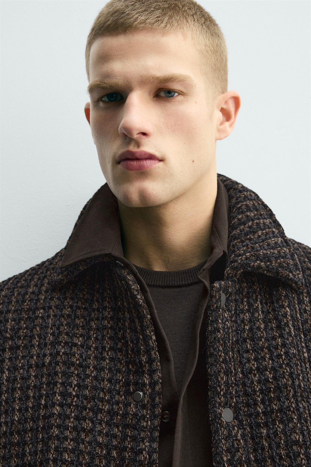 VELOUR CHECK TEXTURED JACKET - Zara фото 6
