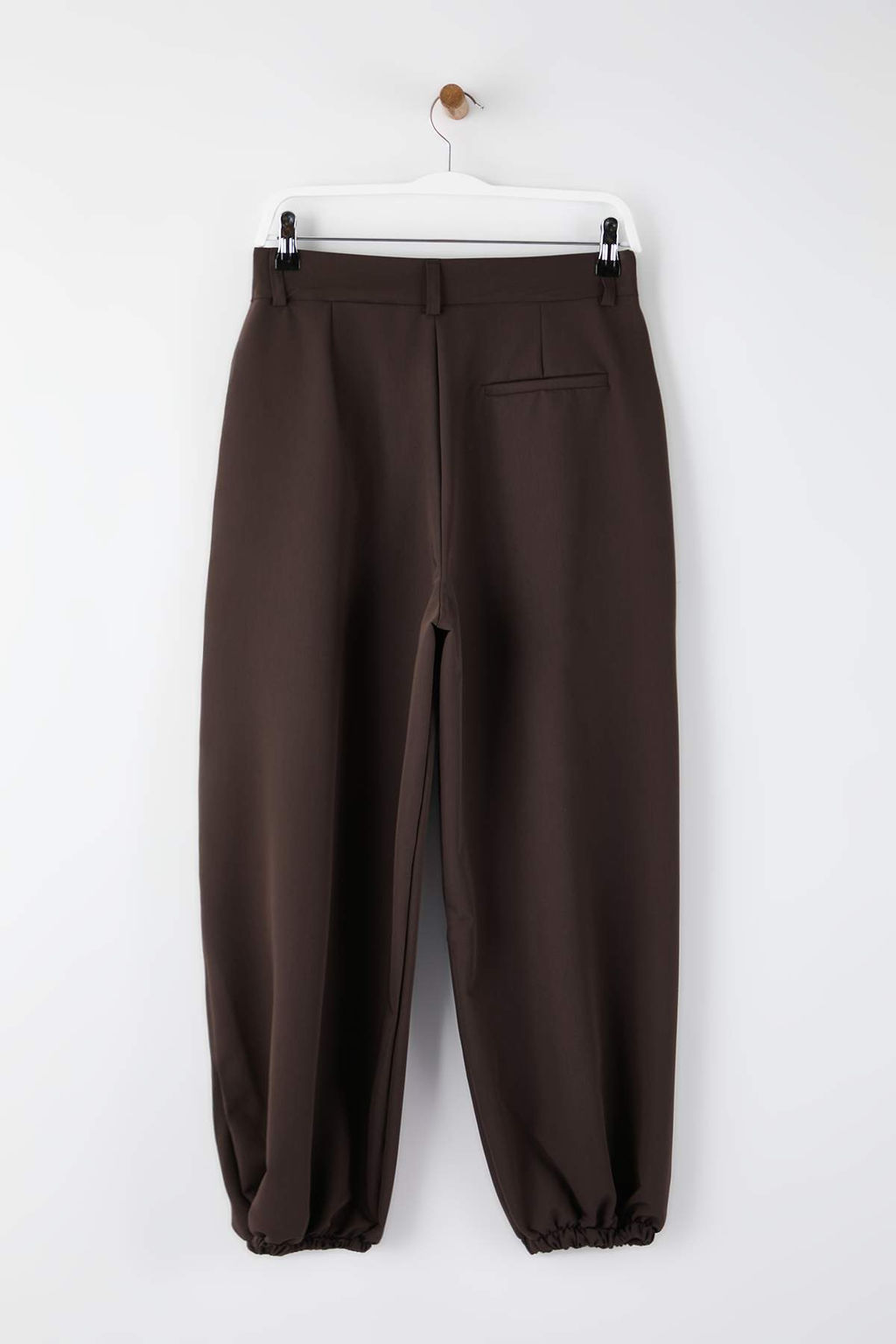 Kahverengi Yuksek Bel Dokuma Salvar Pantolon TWOAW26PL00169 - Trendyolmilla фото 6