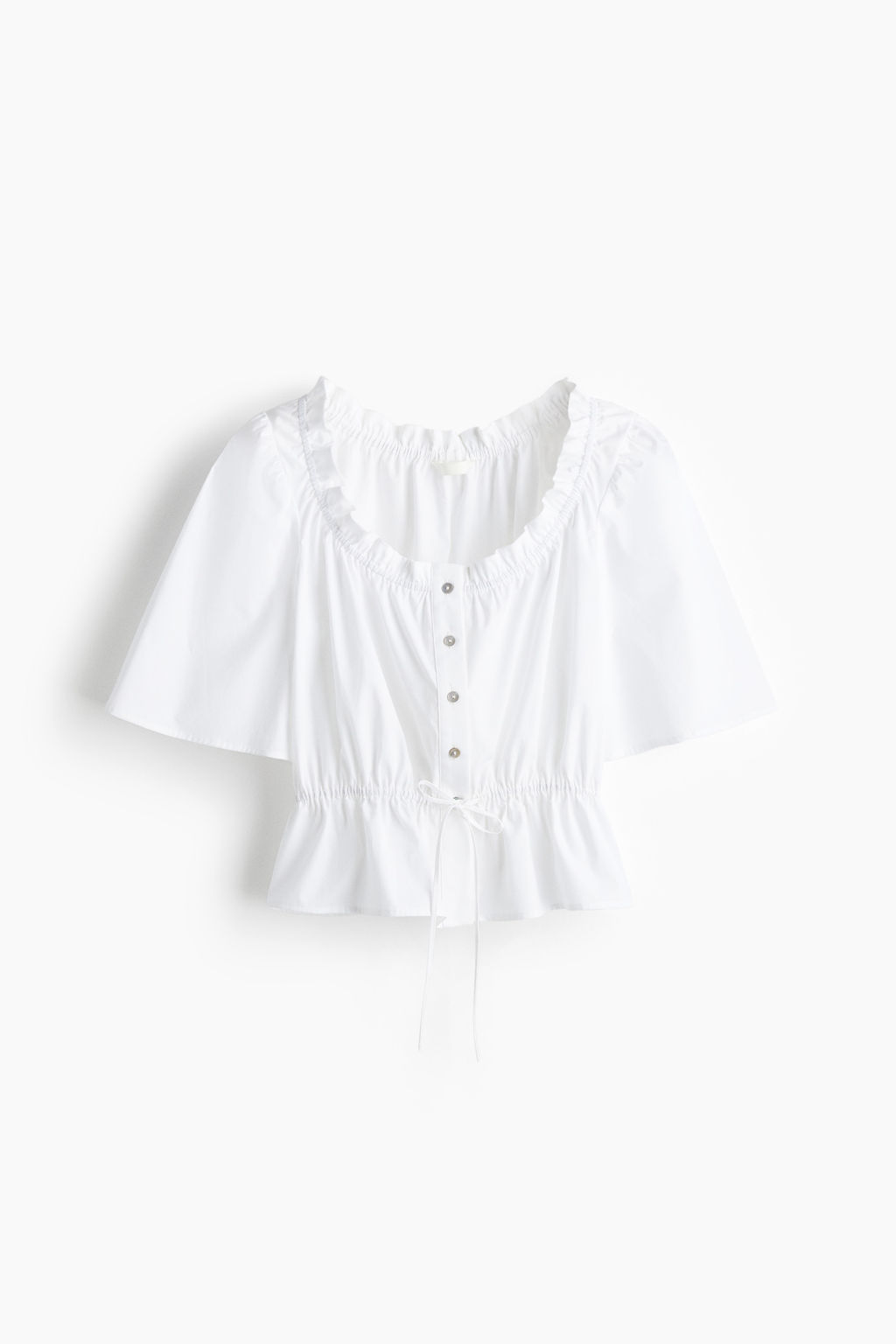 Blusa de algod?n con ribetes de volante - H&m фото 2