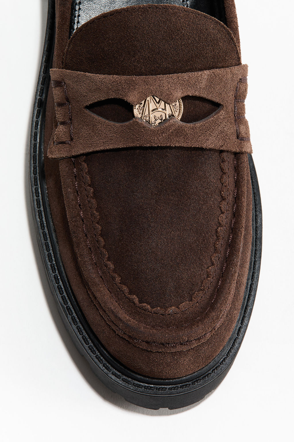 Mocasines de serraje afelpado con suela gruesa - H&m фото 3