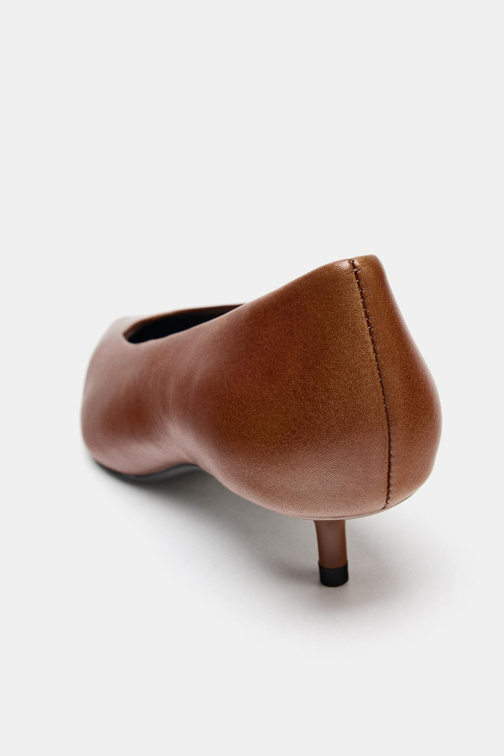 LEATHER KITTEN HEEL SHOES - Zara фото 5