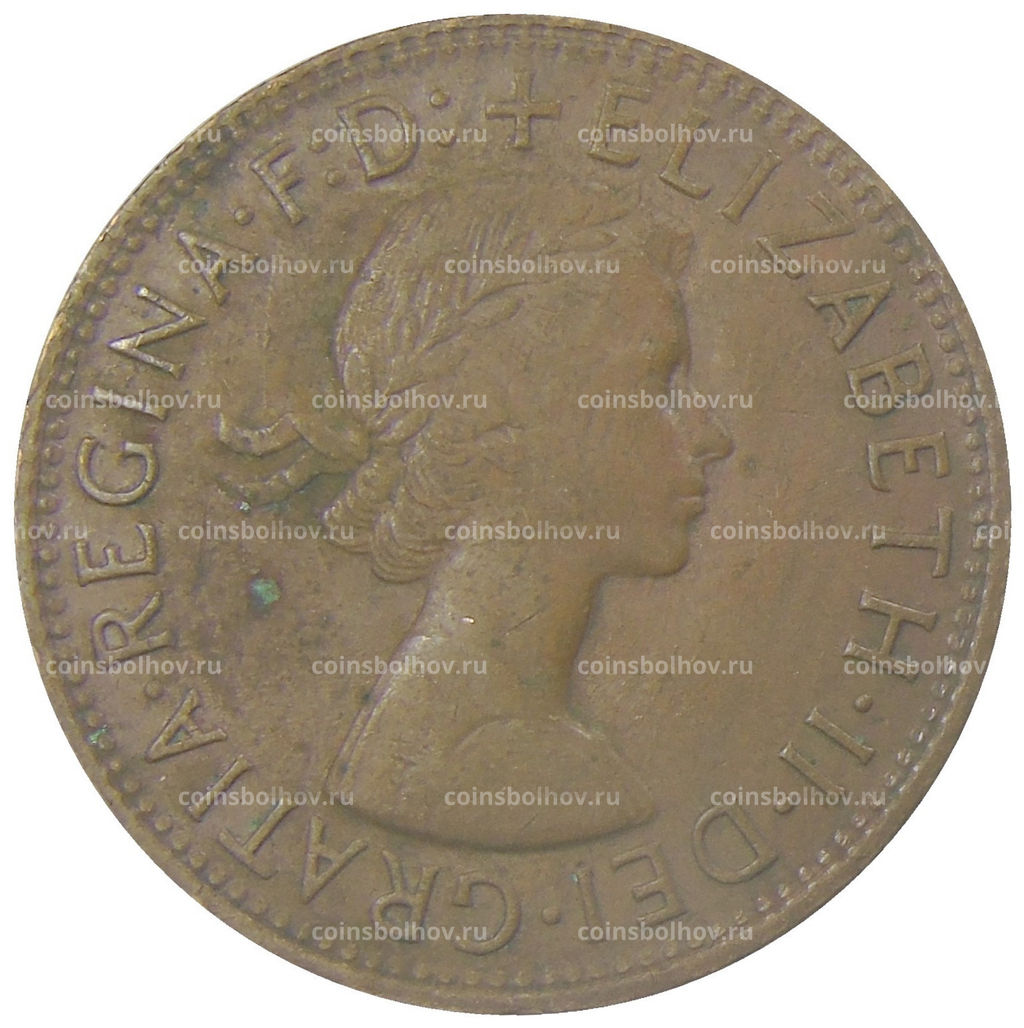 Монета 1 пенни 1958 года Австралия