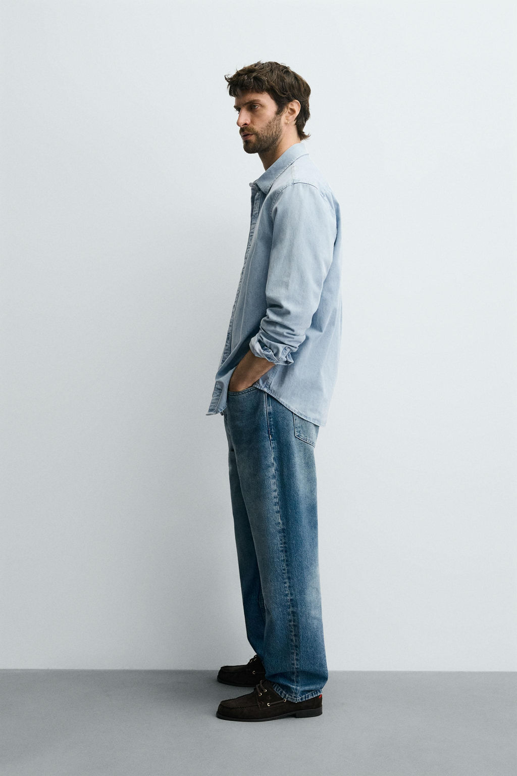 WASHED DENIM SHIRT - Zara фото 4