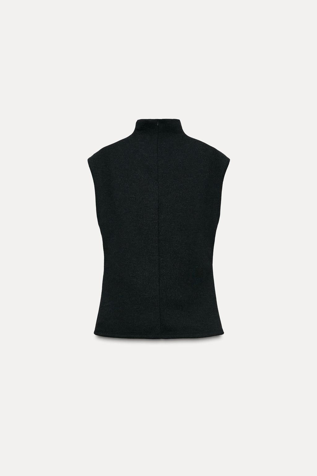 SOFT INTERLOCK TOP WITH DRAPED SIDE DETAIL - Zara фото 5