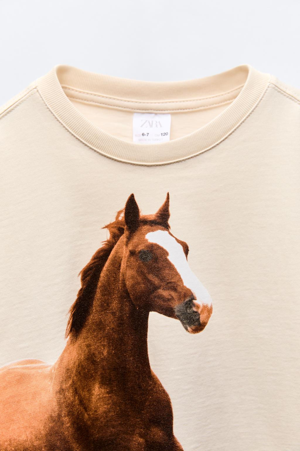 HORSE PHOTO T-SHIRT - Zara фото 6