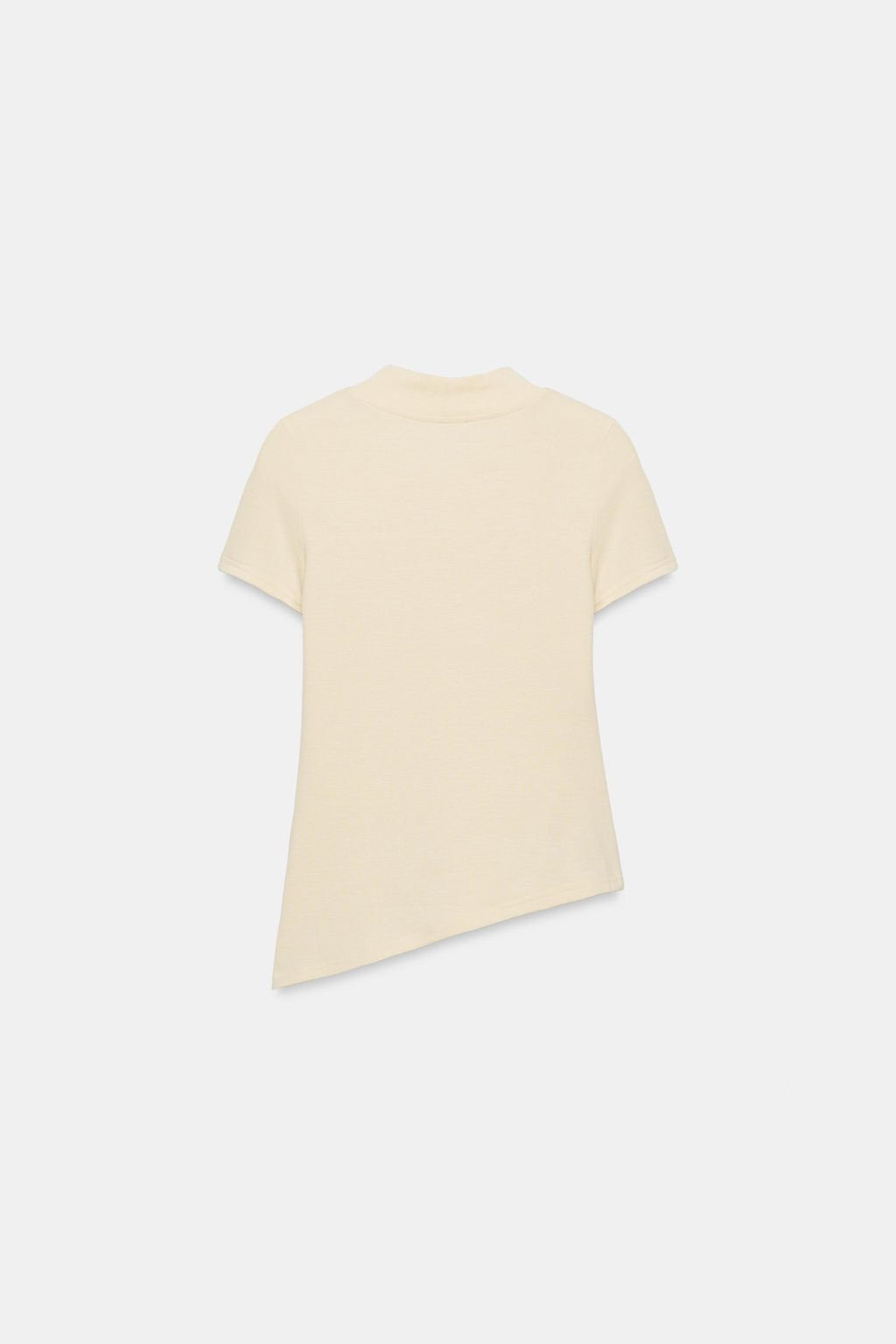CAMISETA CUELLO PICO BAJO ASIM?TRICO / Amarillo