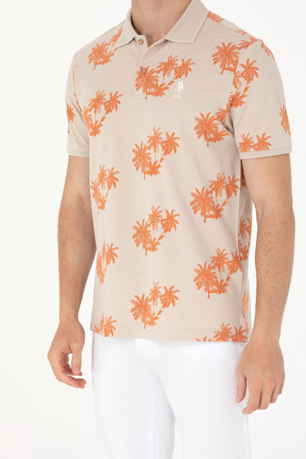 U. S. Polo Assn Мужская футболка с воротником-поло Stone - U.s. polo assn фото 18