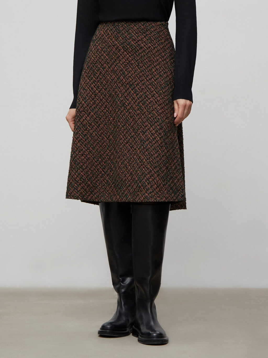 Юбка а-силуэта из твида S988/rory - Emka фото 3