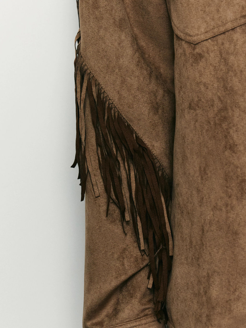 Рубашка с декоративной бахромой на рукавах / Zarina фото 7