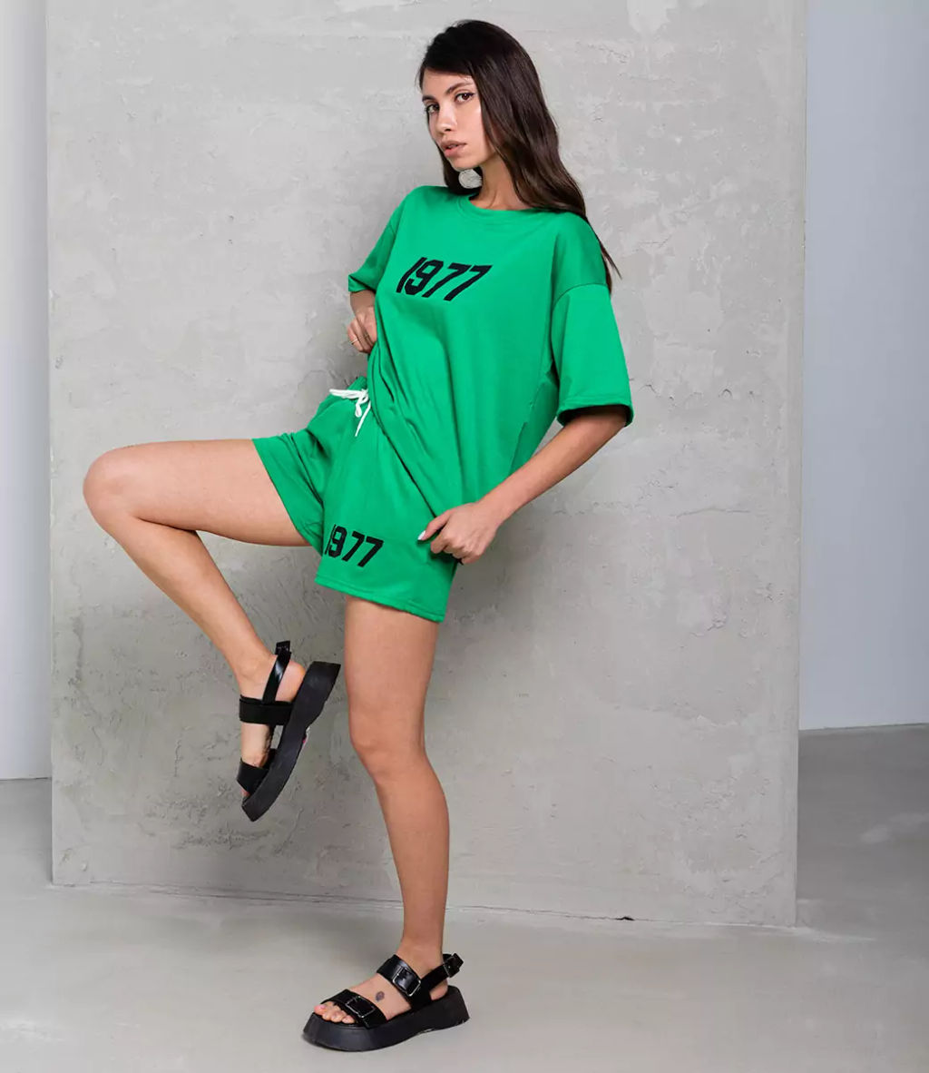 Спортивный костюм #КТ20189, зелёный - Dommod фото 3