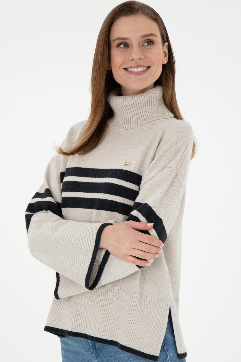 Женская водолазка с каменным воротником Неожиданная скидка в корзине - U.s. polo assn фото 3