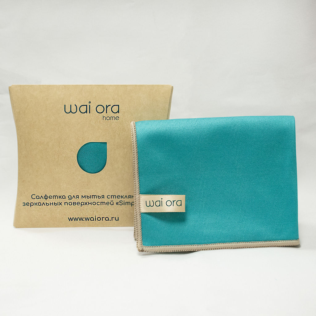 Салфетка для мытья стеклянных и зеркальных поверхностей Clear Simple (Морская волна) - Wai ora фото 6