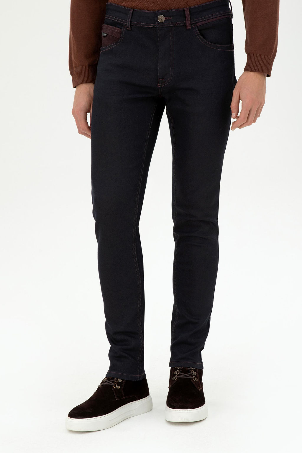 Мужские бордовые джинсовые брюки Неожиданная скидка в корзине - U.s. polo assn фото 2