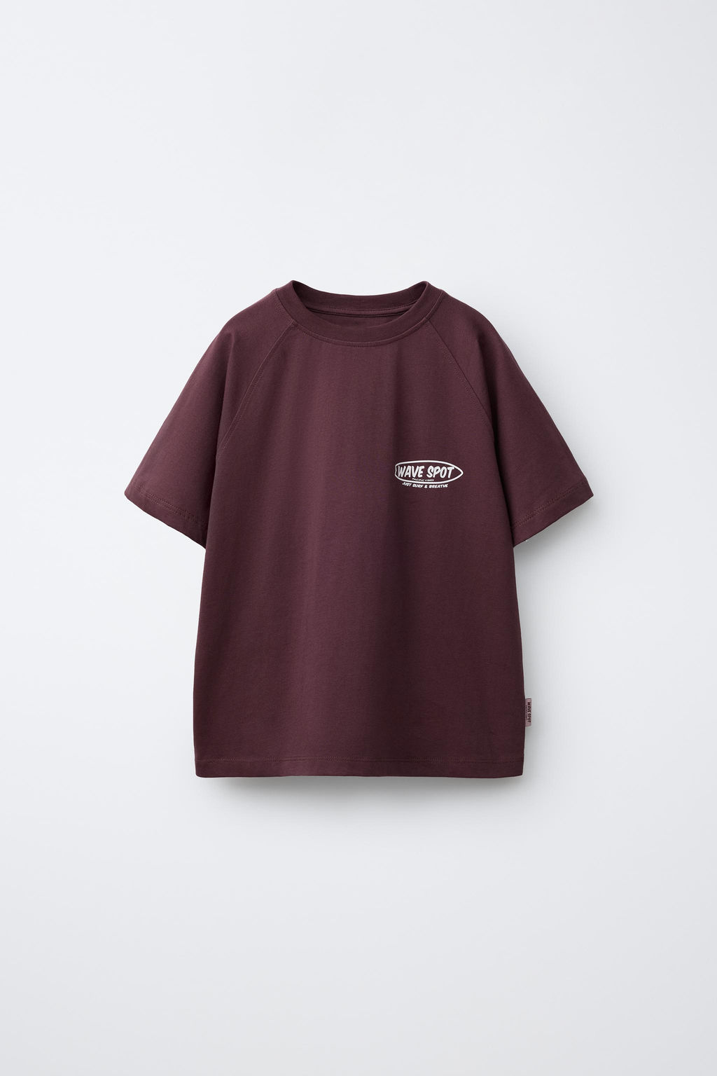 CONJUNTO CAMISETA Y BERMUDA TEXTO / Vino - Zara фото 3
