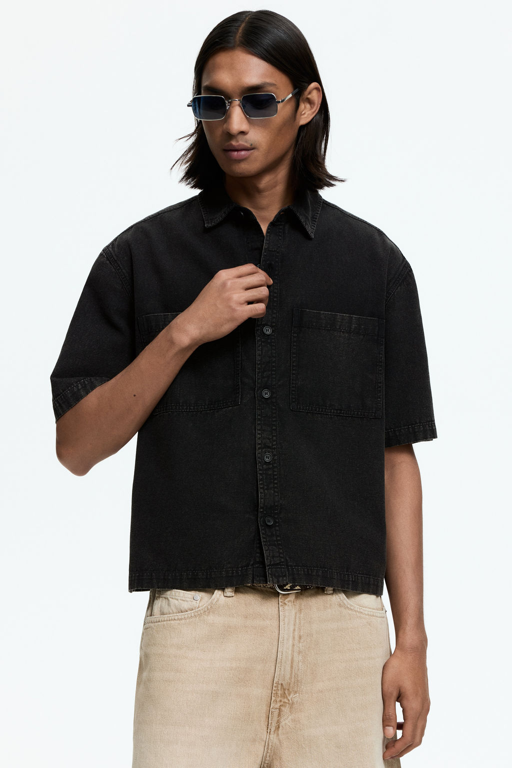 Camisa en lona de algod?n Relaxed Fit - H&m фото 2