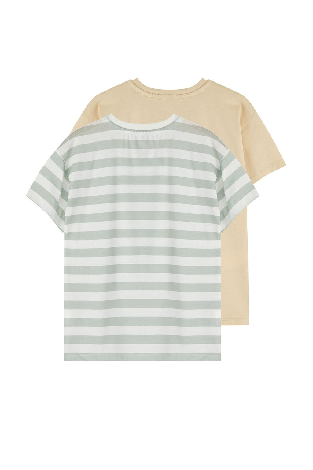 Tas-Mint 2li Erkek Cocuk Basic Oversize Kal?p K?sa Kol Orme T-Shirt TKDSS25TS00053 - Trendyolmilla фото 2