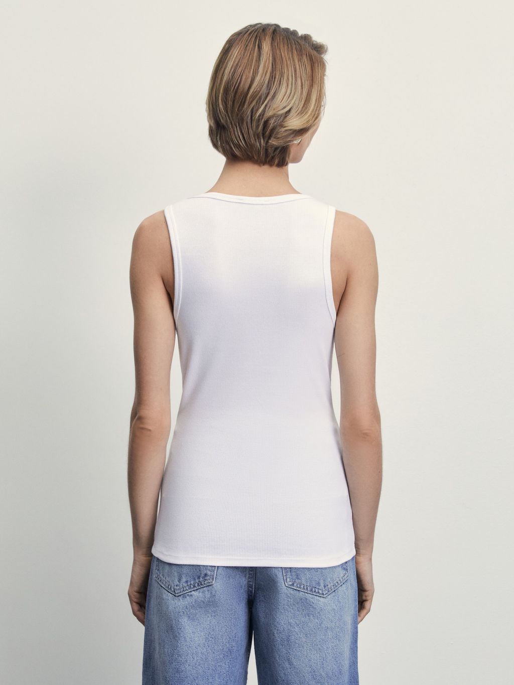 Базовая майка в рубчик / Zarina  фото 5