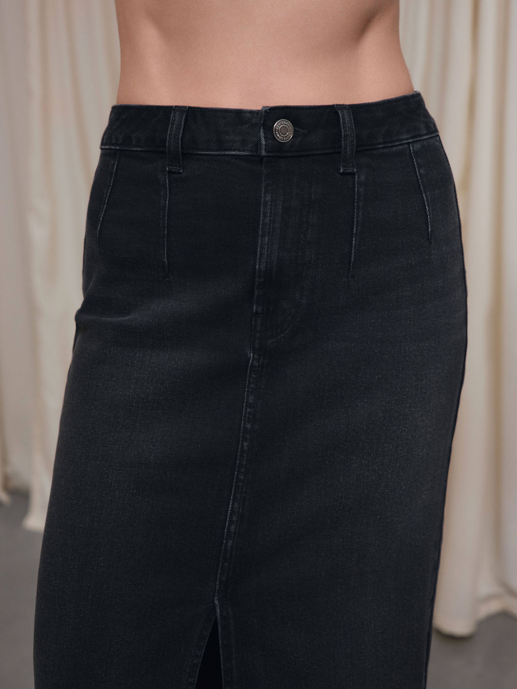 CONTE CON-815 Юбка джинсовая женская washed black - Conte elegant фото 2