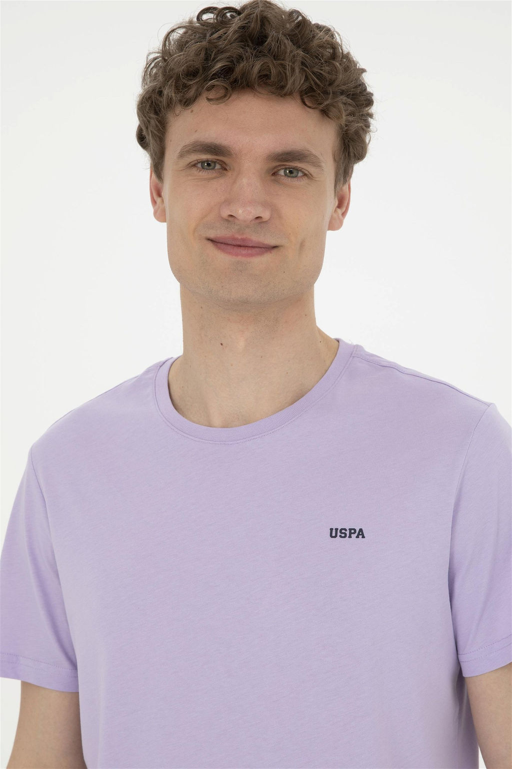 U. S. Polo Assn / Мужская сиреневая базовая футболка - U.s. polo assn фото 2