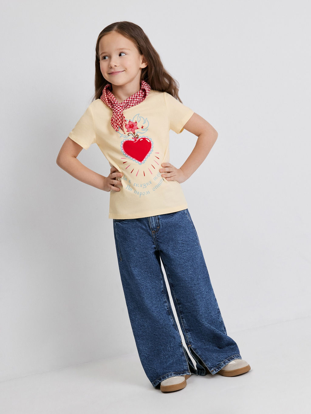 ACOOLA / Футболка детская для девочек Selena крем  фото 5