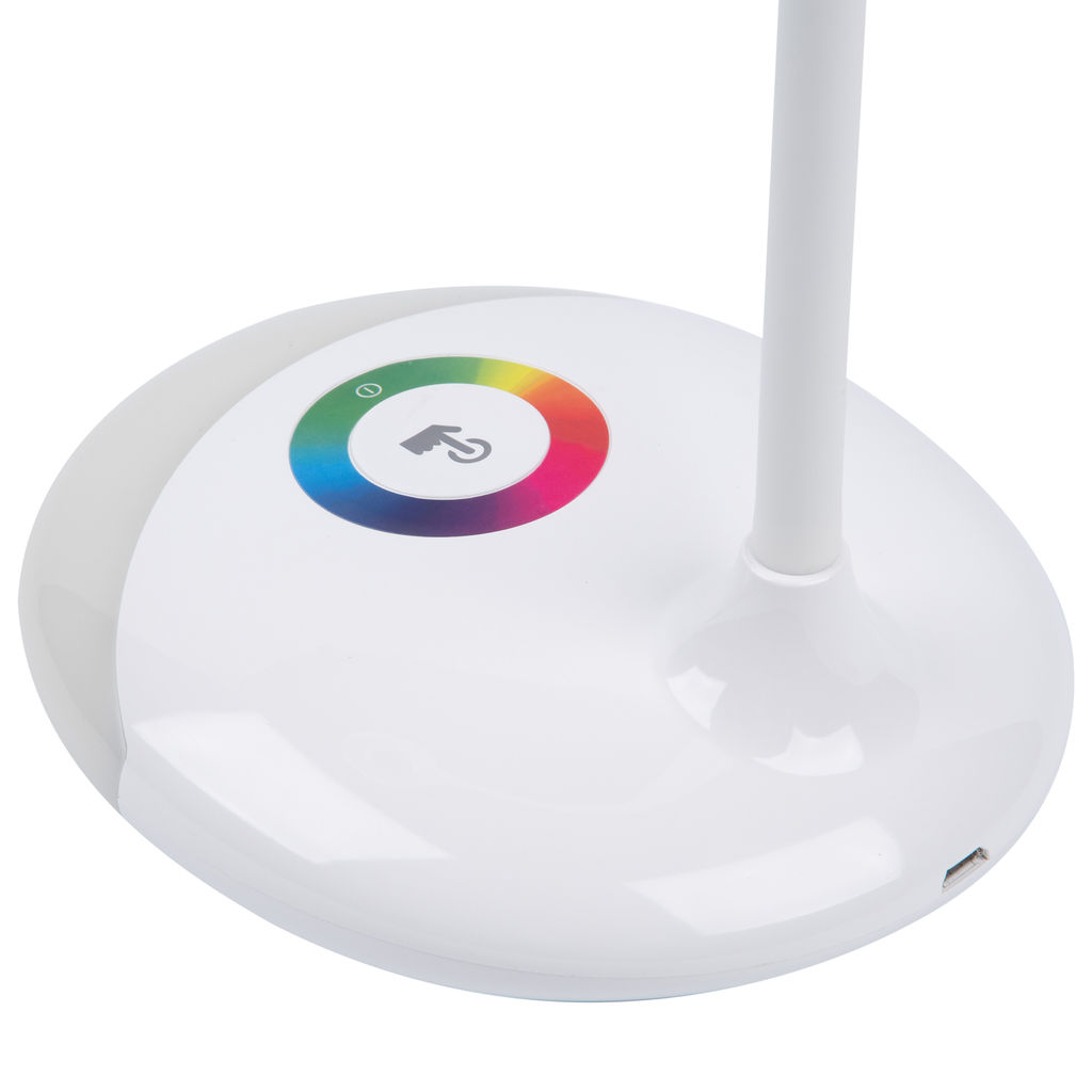TLD-535 White/LED/250Lm/5500K/Dimmer Светильник настольный с ночником RGB, 4W. Встроенный аккумулятор 1800mAh. Сенсорный выключатель. Белый. TM Uniel.