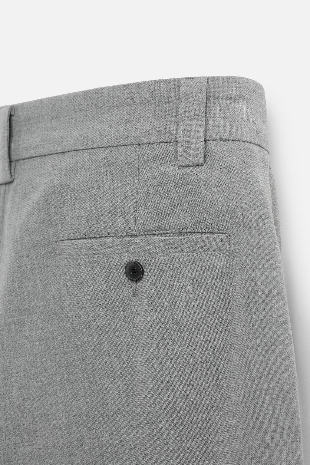 TEXTURED STRAIGHT-LEG TROUSERS - Zara фото 8