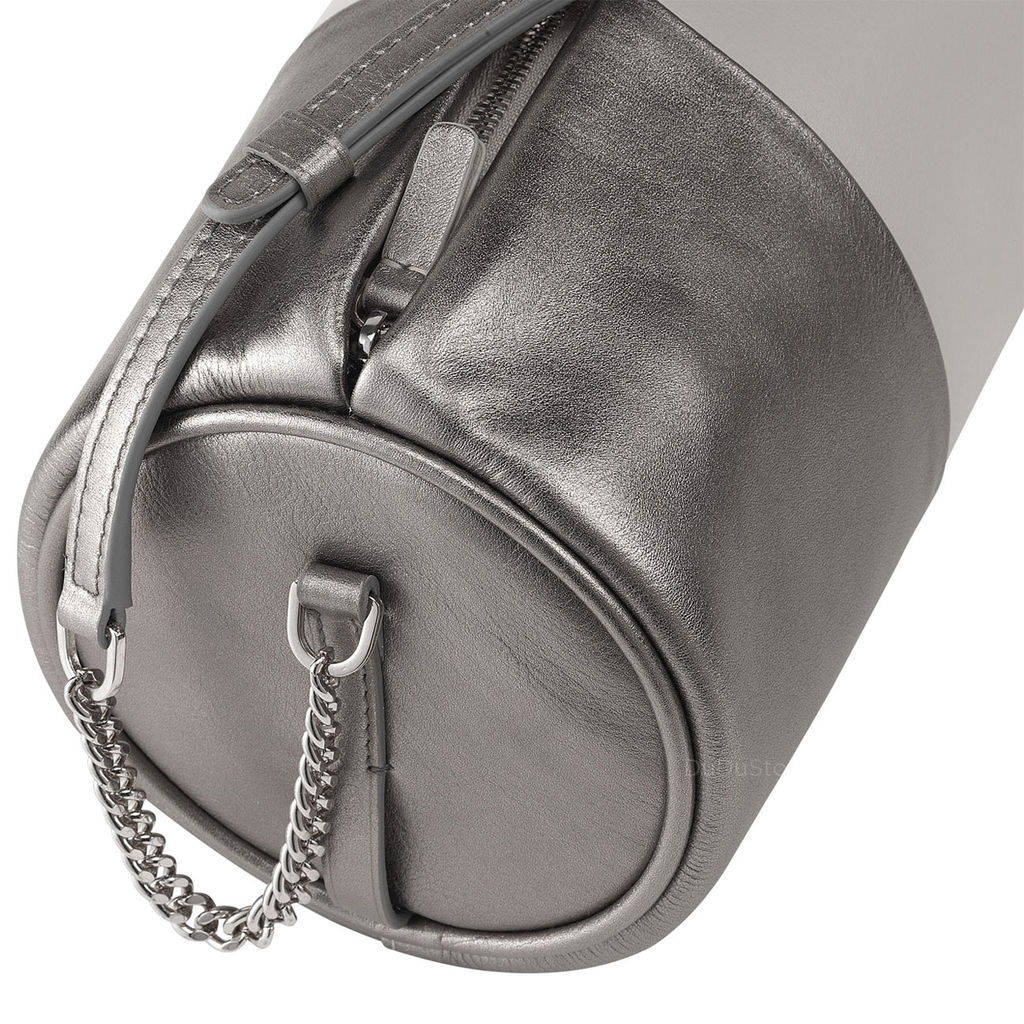 Итальянская кожаная сумка DuDu Bags серии Abigail | темно-серебристый - Dudubags фото 7