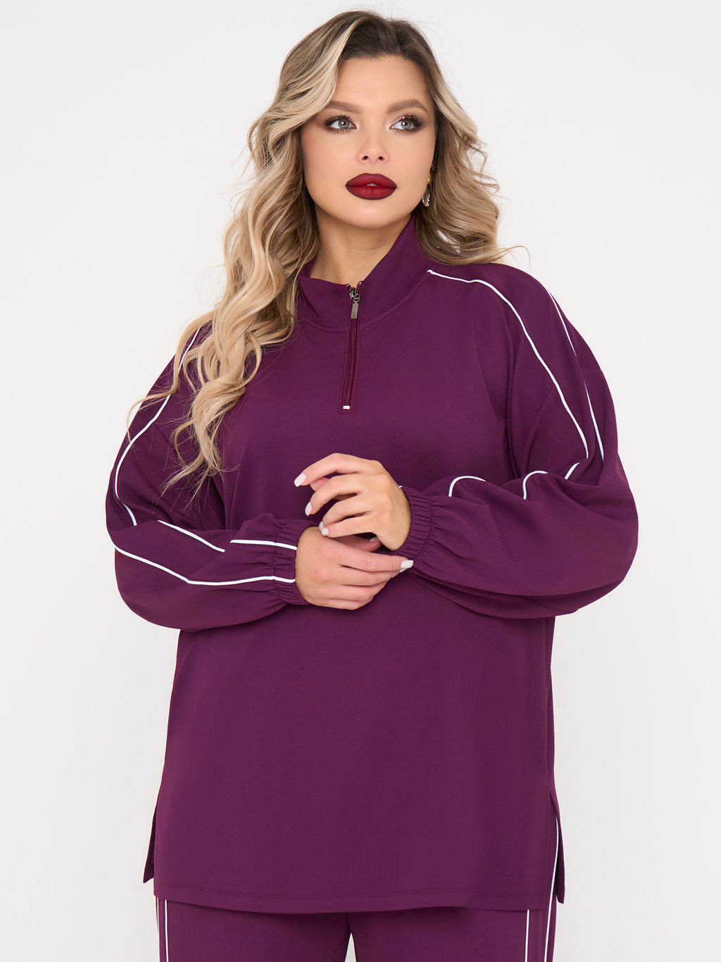 Джемпер 0431-1с сливовый