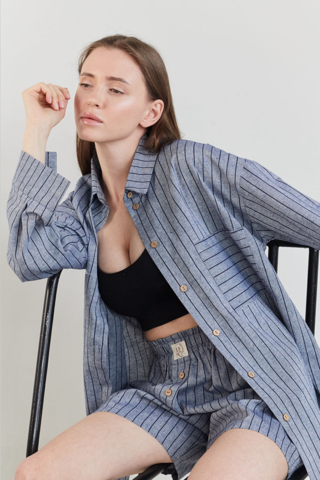 Костюм женский SET003/14/Серо-синий, черный - M&G all natural фото 2