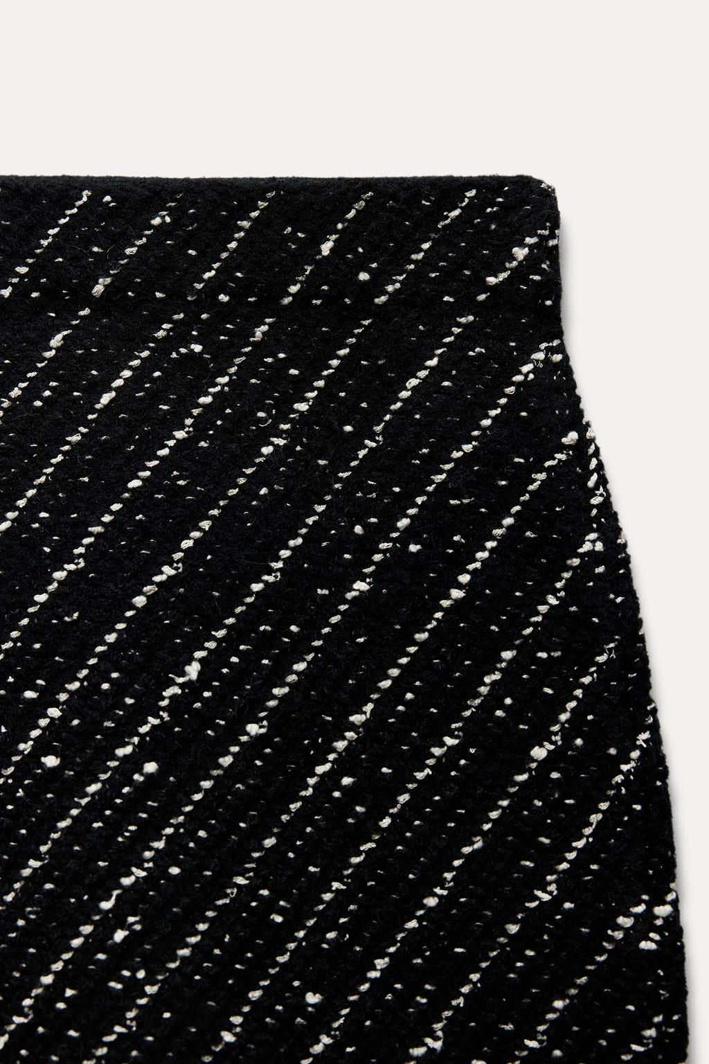 CONTRAST KNIT MINI SKIRT - Zara фото 5