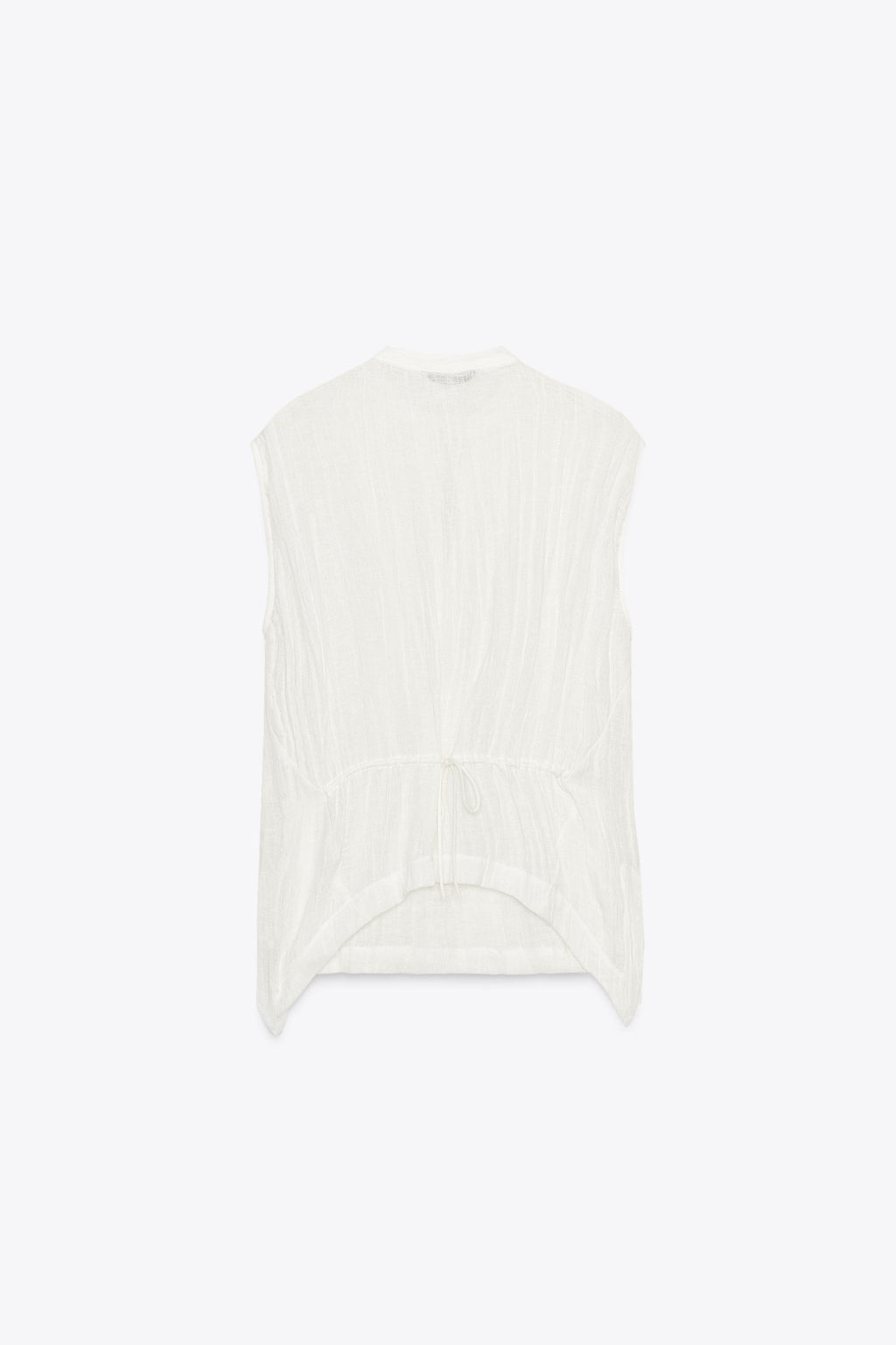 ZW COLLECTION LINEN BLOUSE WITH TIED DETAILS - Zara фото 8