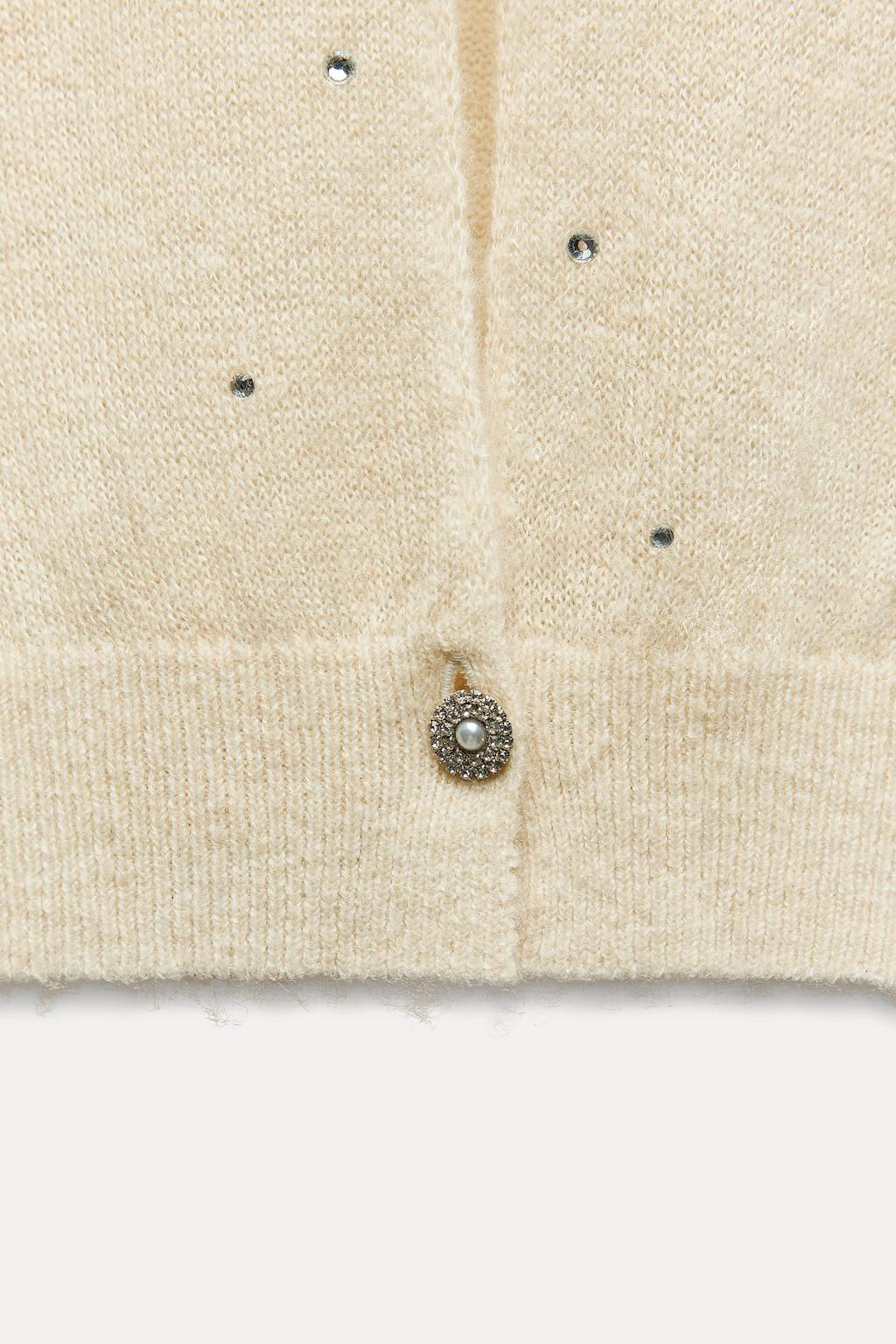 JEWELLED KNIT SWEATER - Zara фото 9