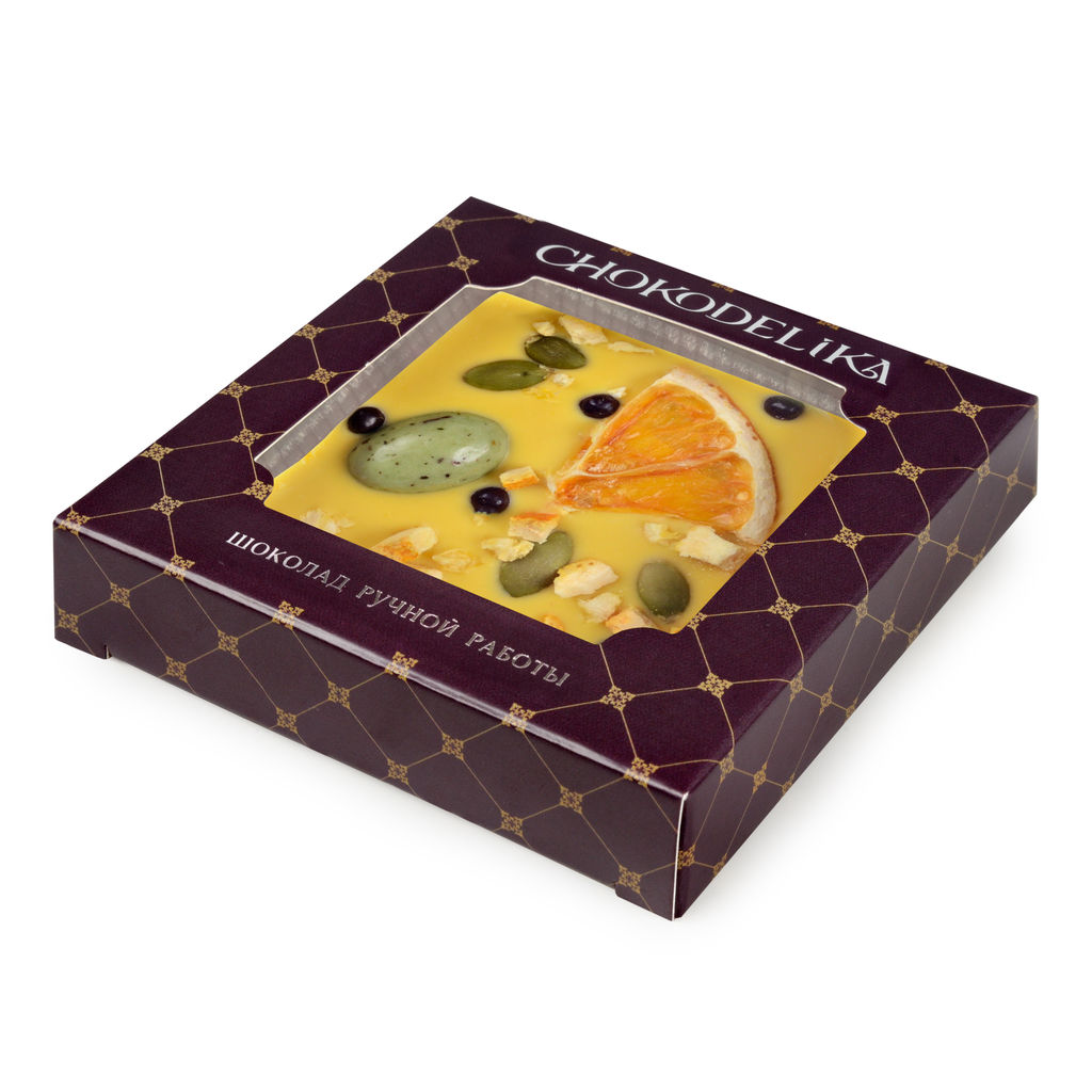 Шоколад белый с украшением Лимон и меренги 35 гр - Chokodelika фото 2