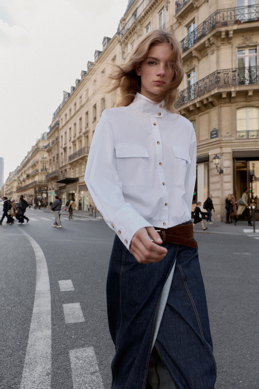 POPLIN SHIRT WITH PUFFBALL HEM - Zara фото 2