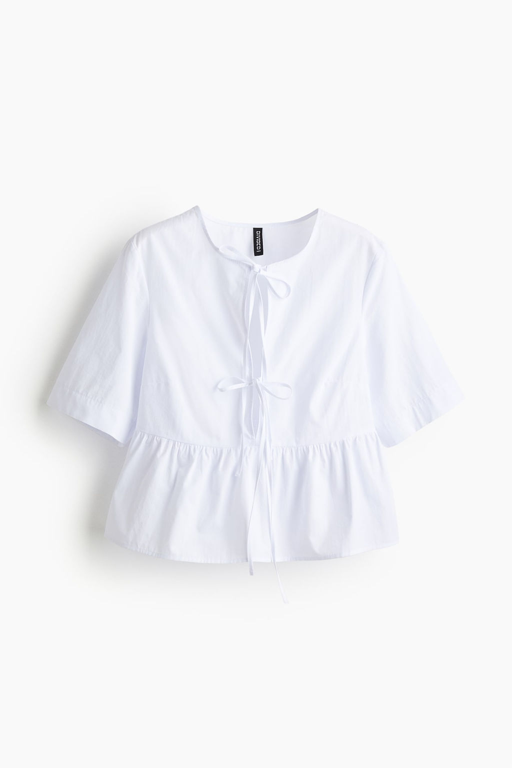 Blusa de popelina con cierre de lazada - H&m фото 6