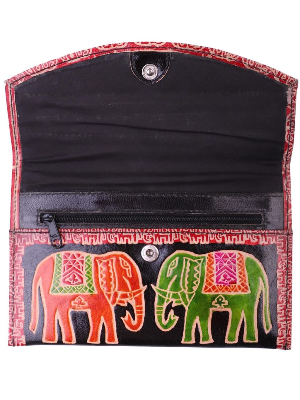 Кошелек кожа ручной принт № 180/42 - Ганг фото 3