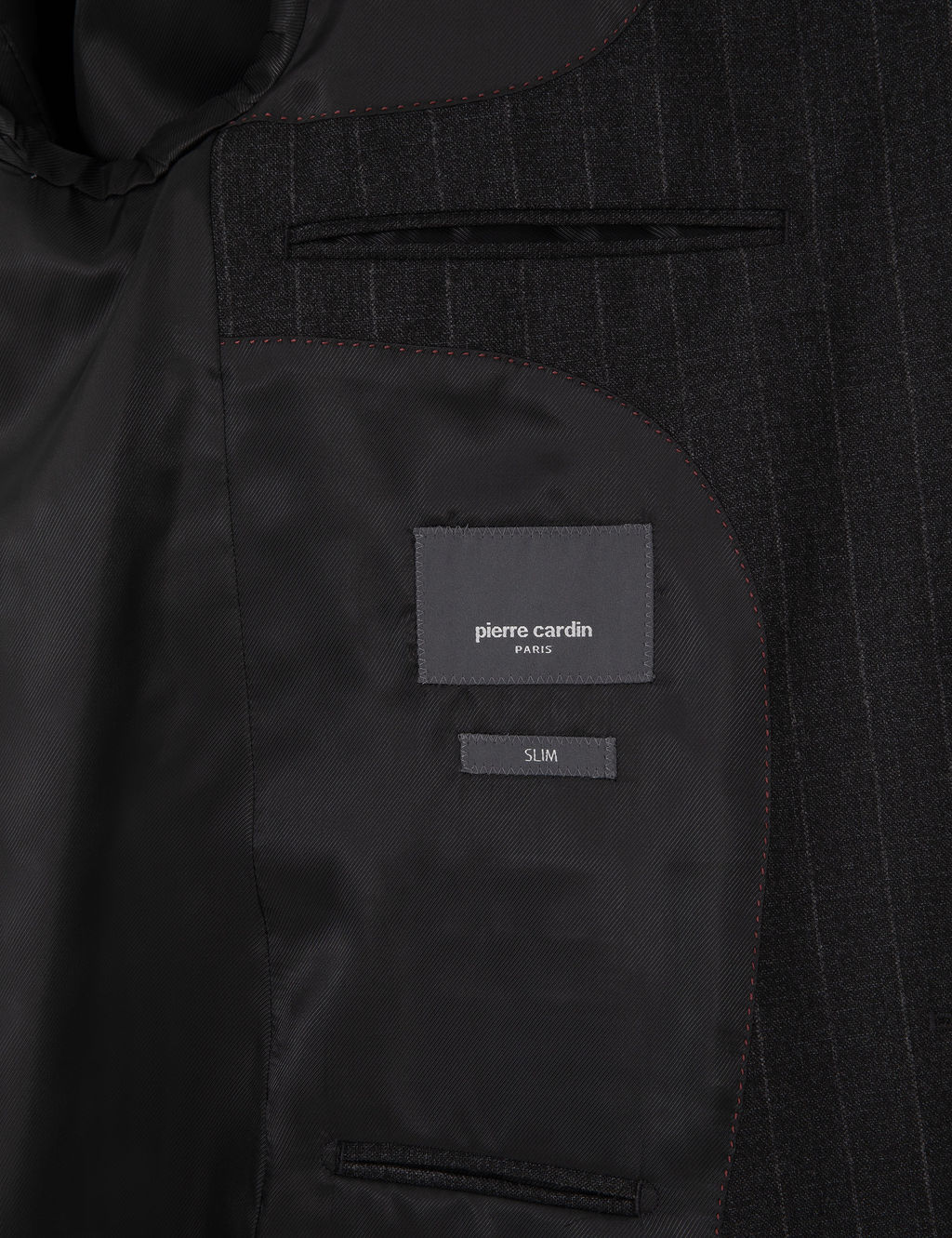 Antrasit Slim Fit %100 Y_n _izgili Tak_m Elbise