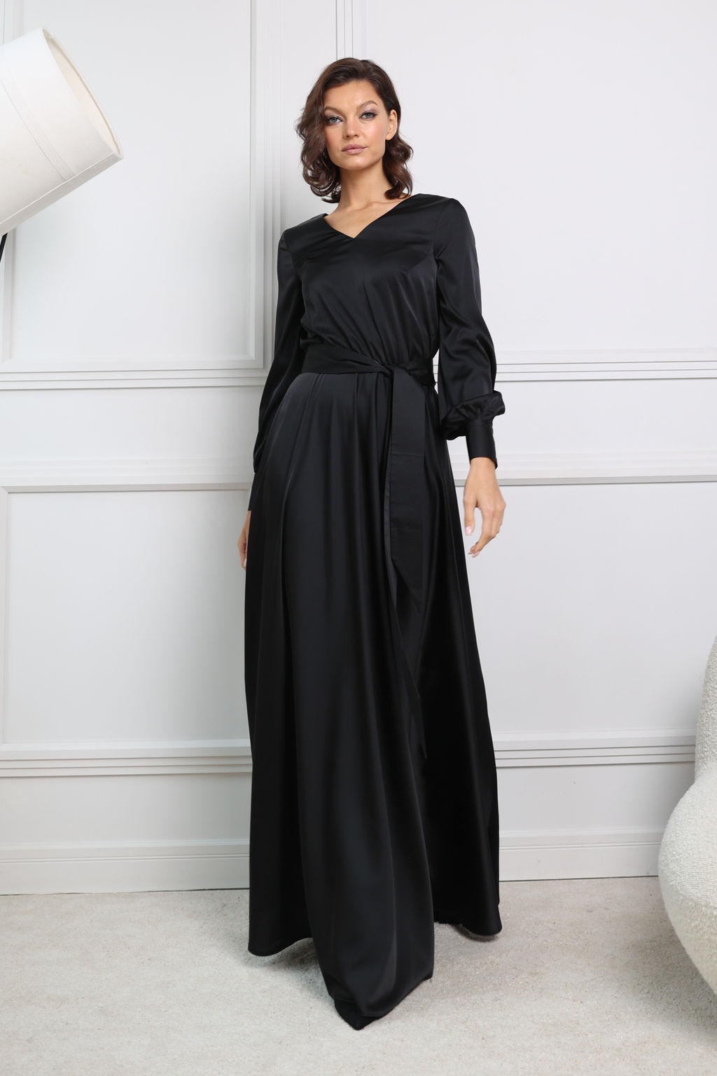 Платье макси из искусственного шелка - Looklikecat фото 3