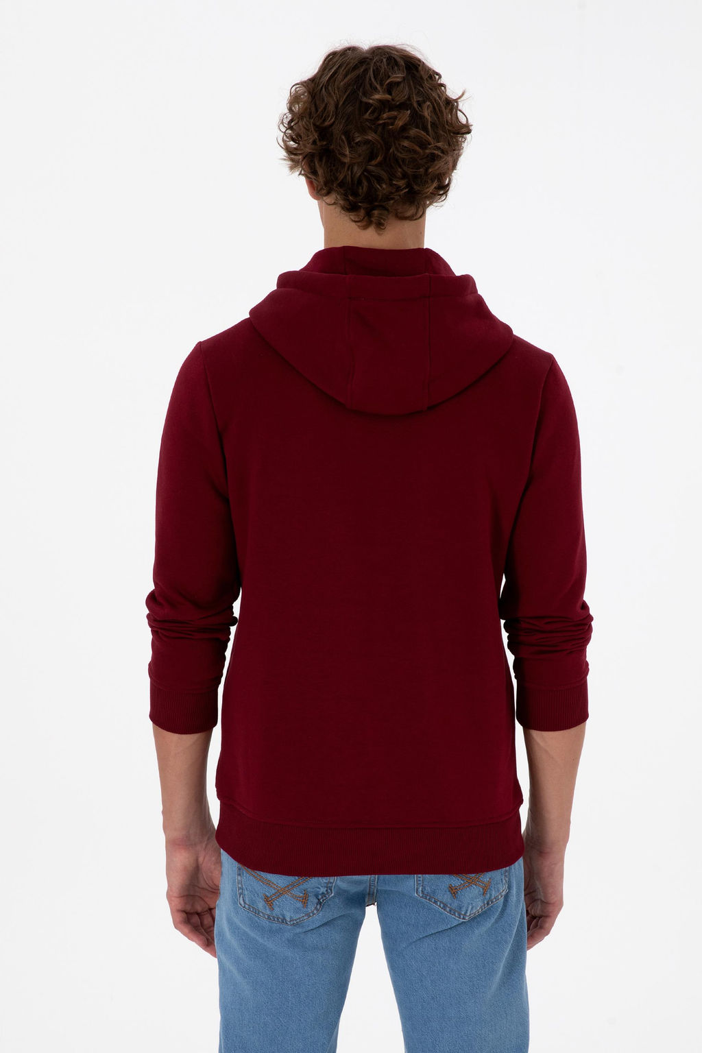Erkek Bordo Basic Sweatshirt Sepette S_rpriz _ndirim - U.s. polo assn фото 5