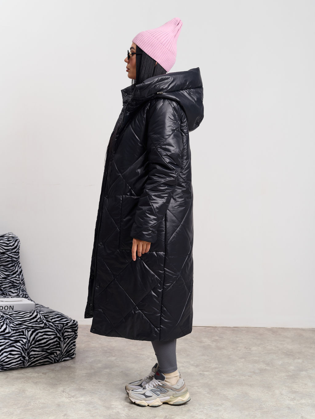 Пальто женское зимнее "Кит" черный