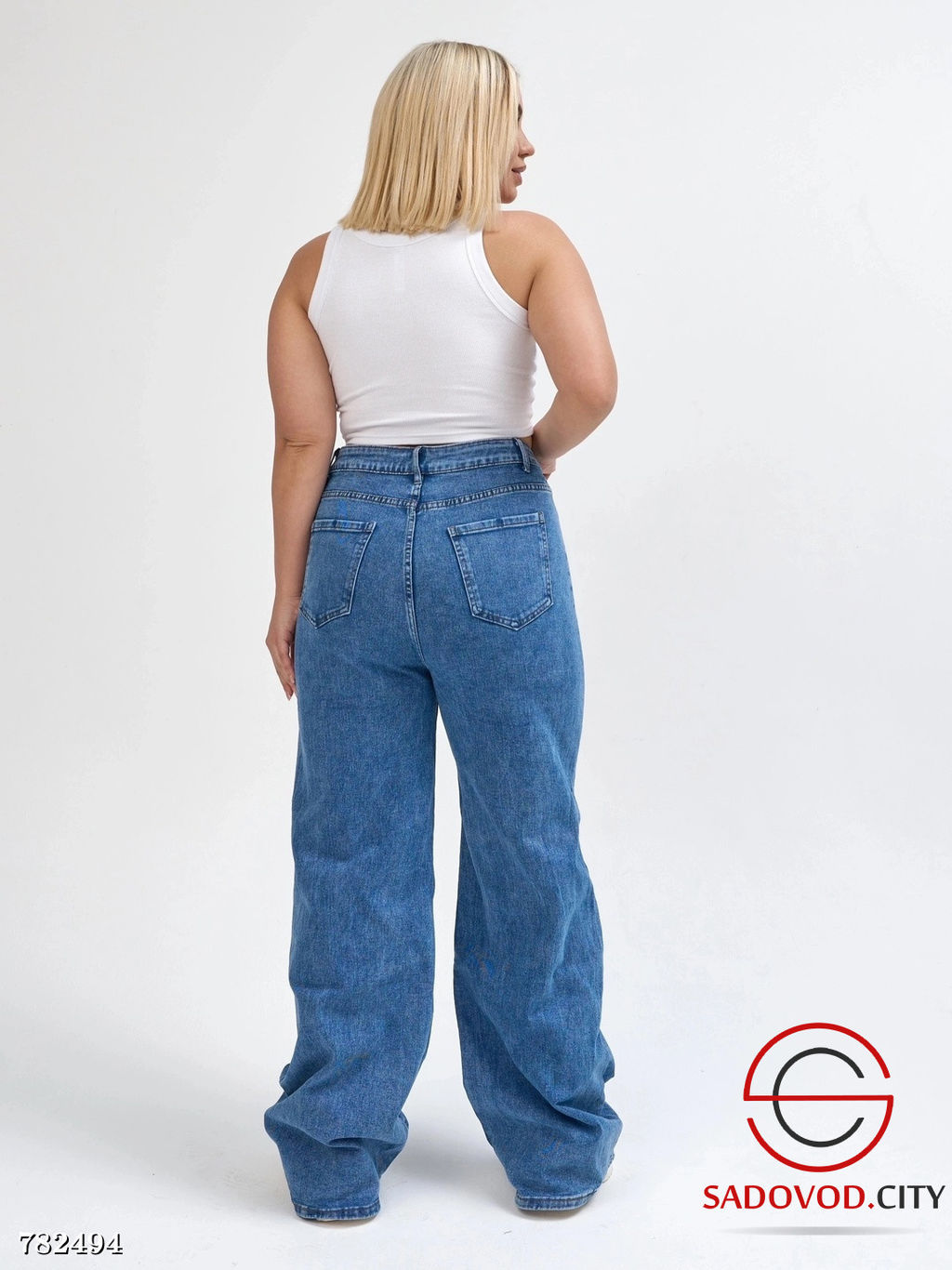 Джинсы стрейч широкие женские - Bruno фото 2