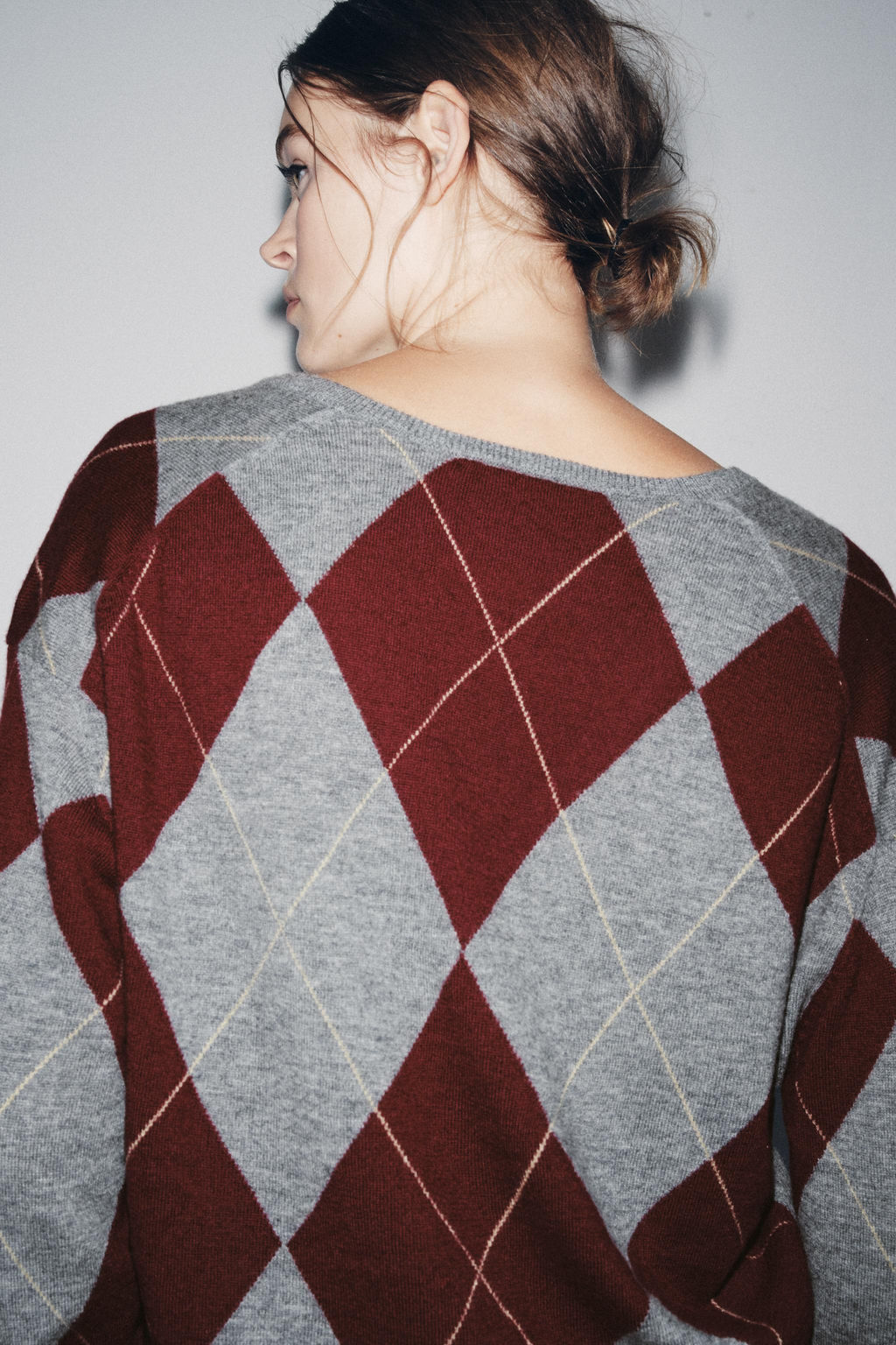 100% WOOL DIAMOND SWEATER - Zara фото 3