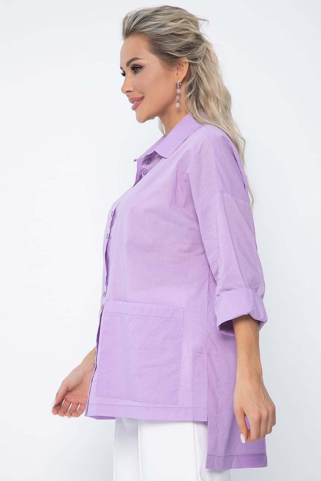 Рубашка Безупречный вкус (сиреневая) Б13626-29М - Lt collection фото 5