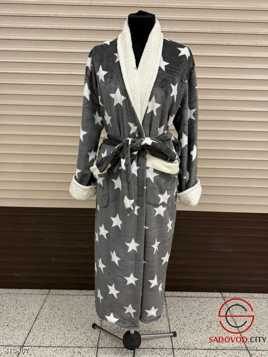 Халат женский со звездами
