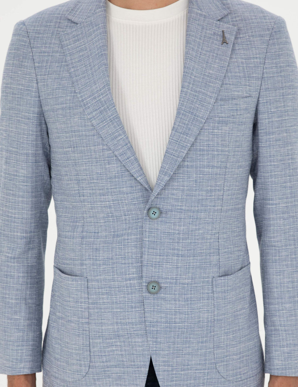 Mavi Slim Fit Keten Kar___ml_ Spor Ceket